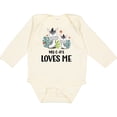 thumbnail image 3 of Inktastic Zebra My G-pa Loves Me Boys or Girls Long Sleeve Baby Bodysuit, 3 of 5