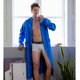 thumbnail image 1 of Albornoz fino de verano para hombre, cárdigan de longitud media, camisón de seda, pijama de seda helada, ropa de casa para hombre de verano, 1 of 5