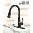 thumbnail image 4 of Wowow Pull Out Kitchen Faucet with Deck Plate & 5 Functions in Matte Black, 4 of 4
