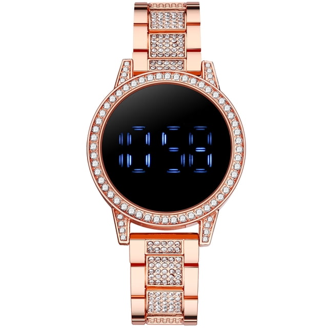 Jusqu'à 65 % de Rabais Montre Mode Femme Horloge Acier Inoxydable Décontractée Robe Poignet Cristal Bijoux Collier Bagues Boucle d'Oreille Bijoux en Liquidation