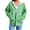 Green 04, variant on Maplenight Hoodies for Women Drawstring Zip Up Trendy Sweatshirts Casual Relaxed Fit Plaid Sleeve Sweatshirts for Fall Winter
