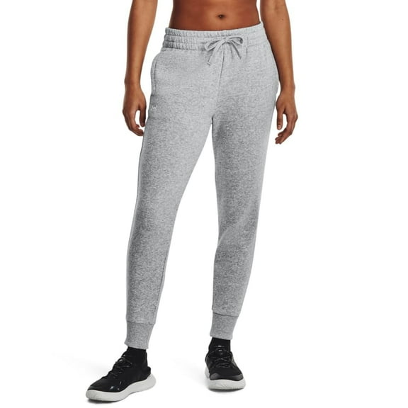 Under Armour Womens Rival Fleece Joggers, (012) Mod Gray Light Heather / / White, 4X-Large