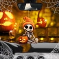thumbnail image 3 of Halloween Car Interior Accessories, Skeleton Pumpkin Rearview Pendant Decoration Interior, Cute Women Funny Aesthetic Hanging Swinging Horror Pendant Man Halloween Decor, 3 of 4