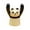 B, variant on Adorable Wooden Hand-Raised Animal Gifts - Panda/Cat/Pig/Frog Decor for Home Office - Cute Desktop Ornaments