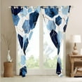thumbnail image 4 of Geometry Hexagon Curtains & Drapes Navy Blue Curtains, Watercolor Honeycomb 30%-50% Blackout Curtains Abstract Tie Dye Living Room Curtains, Luxury Gold Hexagon Window Curtains, 4 of 6