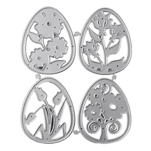 4Pcs Metal Cutting Dies 3D Easter Eggs Cutting Dies Craft Die Cut for DIY Scrapbooking Photo Festival Decoration