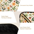 thumbnail image 5 of FORMRS Makeup Bag Travel Cosmetic Organizer for Women Fold Flat Zipper Pouch with Handle, Leaves Pattern, 5 of 8
