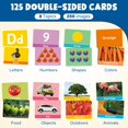 thumbnail image 3 of Benben Tarjetas Flash para Niños Pequeños 125 Tarjetas Educativas Extra Gruesas De Doble Cara Alfabeto Número Forma Animal Color Actividades De Aprendizaje Preescolar Regalo para Niños 1 2 3 4 Años, 3 of 5