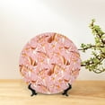 thumbnail image 6 of Kdxio Pink Cockatoo Birds Bone China Decorative Plate Ceramic Decorative Plate for Home Office Wall Stand Decorative Plates for Home Bedroom-7in, 6 of 6