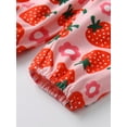 thumbnail image 6 of Newborn Baby Girl Clothes Long Sleeve Ruffle Romper Strawberry Print Pants Headband Set Pink, 6 of 6