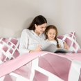 thumbnail image 4 of Manfei Watercolor Diamond Geometric Twin Comforter Sets, Rose Gold Metalic Bedding Set, Pink White, Pink Reversible 2 Pieces, 1 Comforter and 1 Pillowcase, 4 of 6