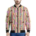 thumbnail image 2 of Chaqueta con cremallera con estampado 3D de cupcakes de dibujos animados para hombres y mujeres, sudadera con gráfico de comida, chaqueta bomber informal para niños, abrigo suelto de manga larga, 2 of 5