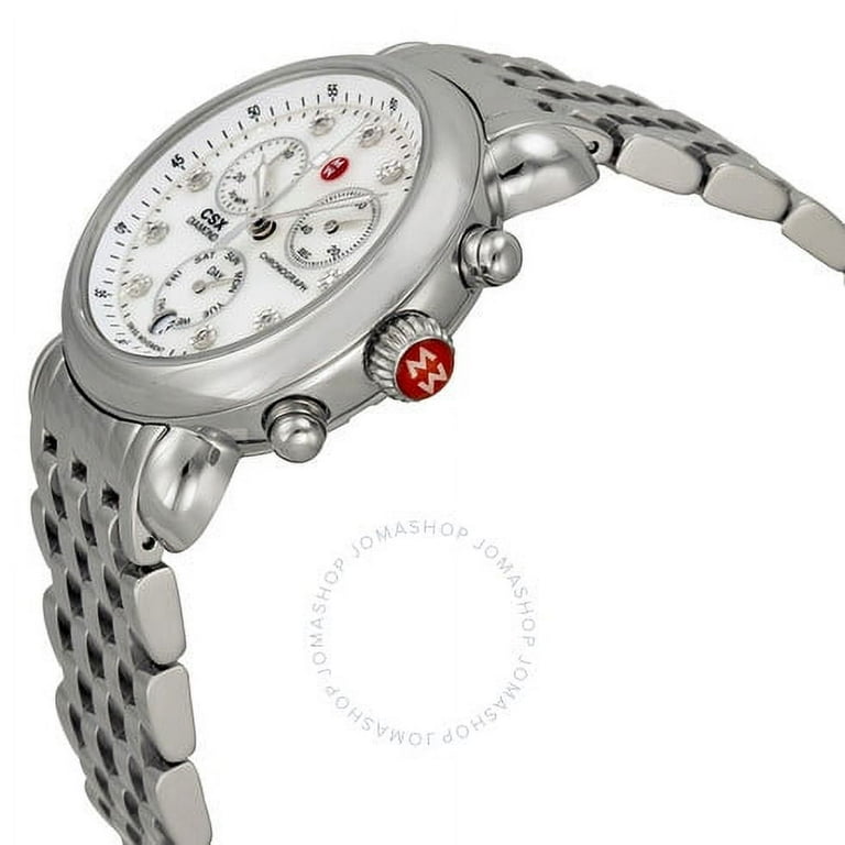 Michele CSX Mother of Pearl Diamond Dial Chronograph Ladies Watch