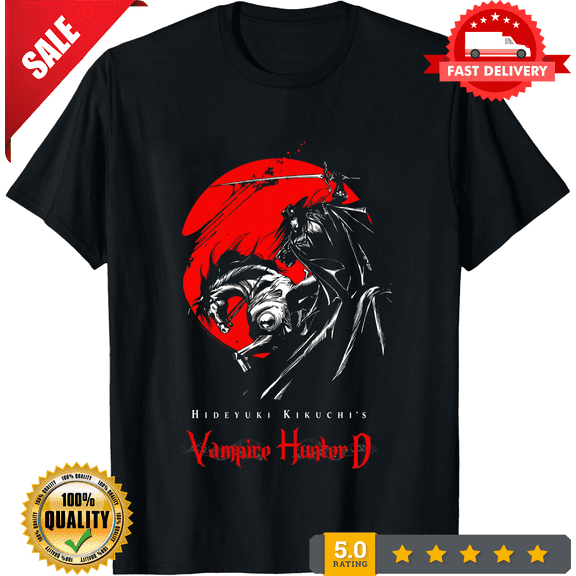 Vintage Inspired Vampire Hunter D T-Shirt, Japanese Anime Shirt, Unisex Tee, NEW INSTOCK-TH76101