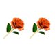 thumbnail image 1 of Toystoory Las rosas de plástico atemporales chapadas en oro cautivan con lujo y gracia exquisita artesanía. naranja 2Conjunto, 1 of 6