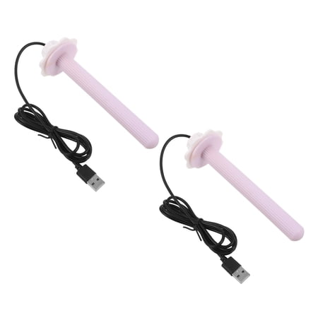 Uonlytech 2Pcs USB Heated Bird Perch Lavender Temperature Control Heater Stand for Parakeet Cage