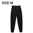 thumbnail image 2 of Pantalón de chándal de invierno con pantalón de cachemira, acolchado y alargado（negro）, 2 of 6
