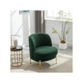 thumbnail image 4 of Upholstered Accent Chair for Living Room, Curved Backrest Reading Chair Single Sofa, Green My Lux Decor Round, 4 of 10