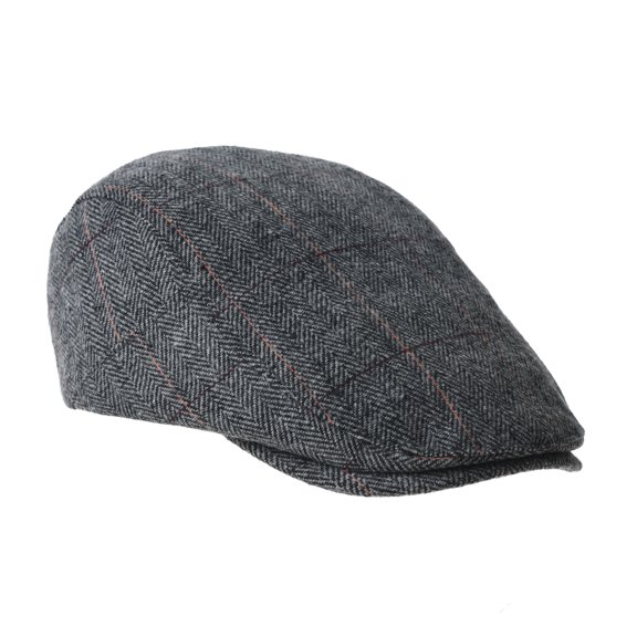 WITHMOONS Wool Blend Flat Cap Classic Herringbone Ivy Gatsby Hat YZ30100 (Grey)