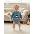 thumbnail image 5 of BemeyourBBs Newborn Baby Boy Girl Christmas Outfits My First Christmas Bubble Romper Sweatshirt Cute Long Sleeve Letter Tree Car Print Bodysuit Fall Winter Xmas Clothes, 5 of 9