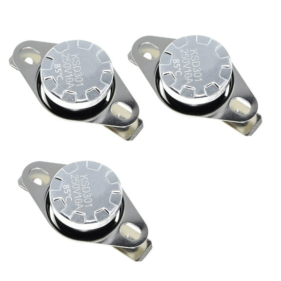 3Pcs KSD301 250V Normally Closed Thermostat Temperature Thermal Control Switcher Repair Part 40/70/85/125℃