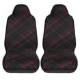 thumbnail image 2 of Easy to Install Car Universal Seat Cover, Classic Plaid Four Seasons Universal Front Seat Cover, 2-Piece, 2 of 8