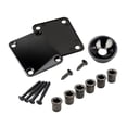 thumbnail image 2 of Juego de placas de mástil de guitarra, piezas de reparación, placa reforzada con tornillos de montaje, piezas de guitarra eléctrica para protección Negro, 2 of 8