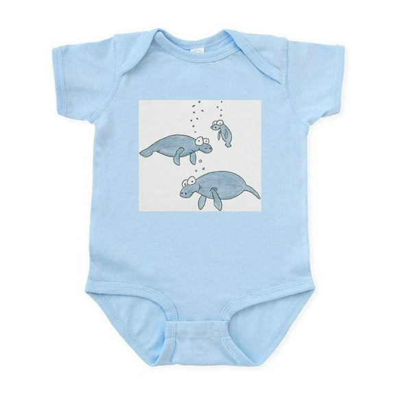 CafePress - Manatees Infant Bodysuit - Baby Light Bodysuit, Size Newborn - 24 Months