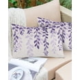 thumbnail image 6 of Purple Ombre Botanical Throw Pillow Covers, Watercolor Pastoral Leaf Farmhouse Soft Breathable Pillow Cases with Invisible Zipper for Sleeping, Body Pillowcases for Couch Bed Sofa Chair 24x36 Inches, 6 of 6