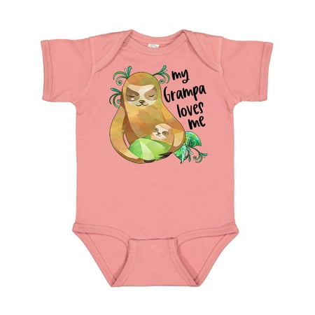 

Inktastic My Grampa Loves Me Cute Sloth and Baby Gift Baby Boy or Baby Girl Bodysuit