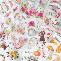 Wrapables Washi Scrapbooking Stickers Box Set, Peach Floral (20 Sheets)