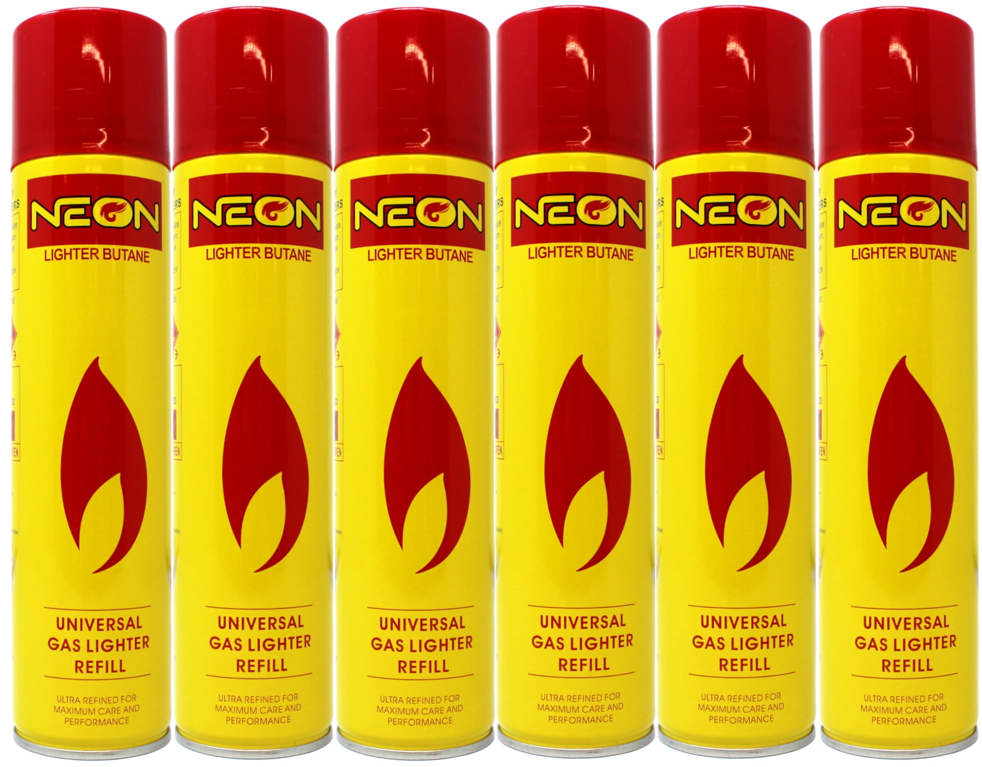Neon Lighter Gas Refill Butane Fuel Fluid Lighter Ultra Refined Butane 300ml 10.14 Oz (Pack of 6 Cans)