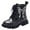 Black, variant on FYEGRE Stylish Korean Girls Autumn Boots With Flexible Soft Sole For Everyday Comfortable Wear During Cool Fall And Winter Seasons Black 16-18 Months