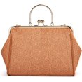 thumbnail image 7 of HMSHA Women Embossing Leather Handbag Multiple Collocations Tote Bag Kiss Lock Messenger Bag Hardware Handle Purse, 7 of 7