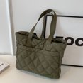 thumbnail image 3 of Bolso Hobo con entramado de diamantes para mujer, bolso de mano acolchado suave, bolsos de mano informales simples, 3 of 8