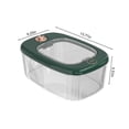 thumbnail image 3 of Xihbxyly Dispensador de Arroz Hermético, Tapa Abatible Automática, Práctico Vaso Medidor, Contenedor de Granos Sellado, Organizador Multiusos para Cocina, Almacenamiento de Alimentos Secos, Blanco/Ve, 3 of 7