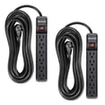 thumbnail image 1 of Protector contra sobretensiones Power Strip DEWENWILS, paquete de 2 unidades, 25 pies con 6 salidas, 1 of 7