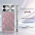 thumbnail image 2 of Case For Apple iPhone 17 6.3-inch, Compatible with MagSafe Water Ripple Electroplated Frame ShockProof Protective Car Mounted Magnetic Case,Pink,For iPhone 17, 2 of 6