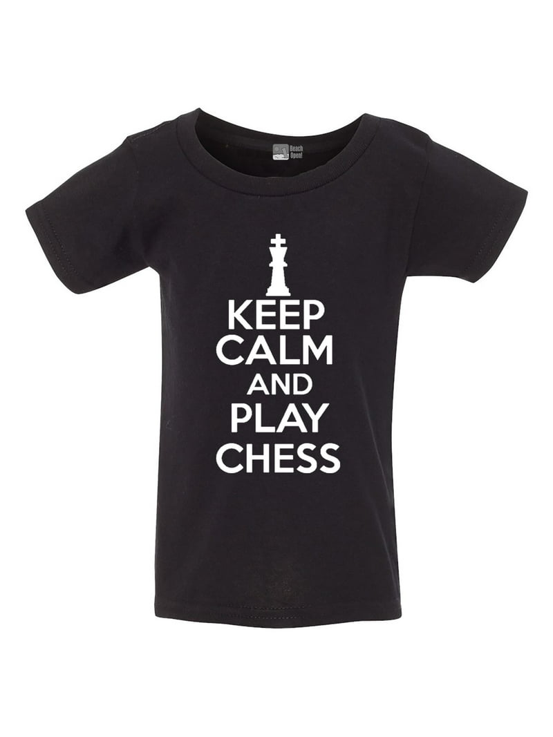 lilla Selvrespekt cirkulation Keep Calm And Play Chess Board Game Funny Toddler Kids T-Shirt Tee -  Walmart.com