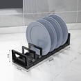 thumbnail image 4 of Dish Storage Rack Drawer Plate Stand Anti-skid Pot Lid Bowl Drying Holder Organization Cutting Board Drainage Stand Cabinet Dish Organizer, 4 of 7