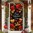 thumbnail image 4 of Large Valentines-Day Door Cover 6x2.9 Ft Happy Valentine's Day Banner Decorations Romantic Hearts Love Hanging Background for Indoor Outdoor Valentines Day Home Door Banner Party Supplies, 4 of 7