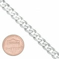 thumbnail image 3 of Men's 6.5mm Solid .925 Sterling Silver Flat Cuban Link Curb Chain Necklace, 24 inches, 3 of 7