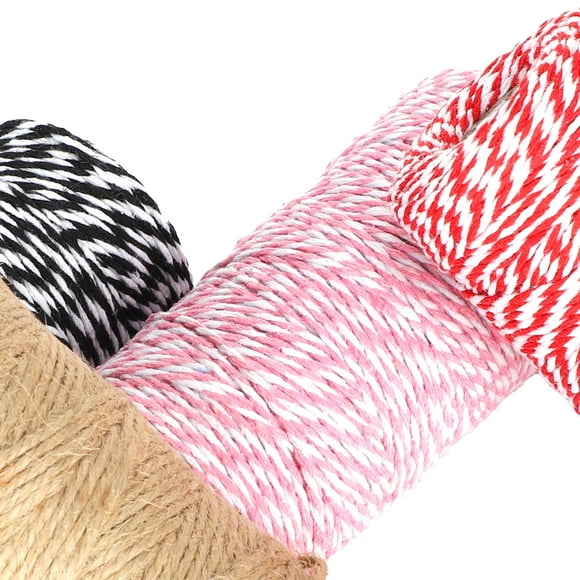 Herwey Twisted Cotton Cord,Craft Hand-Made Supplies,4Pcs Wrapping String Rope Twisted Cotton Baker Twine Cord DIY Craft Hand-Made Supplies