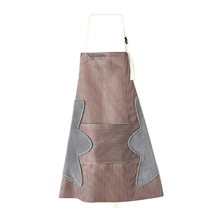 

Wiueurtly Kitchen Aprons with Pockets for Women Apron cloth + coral velvet + Waterproof comfortable Aprons for Hair Stylist with Zipper Pockets Youth Aprons for Girls Teal Anyone Can Cook Apron
