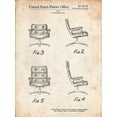 thumbnail image 2 of Borders, Cole 25x32 Black Ornate Wood Framed with Double Matting Museum Art Print Titled - PP421-Vintage Parchment Eames Upholstered Chair Patent Poster, 2 of 4