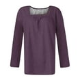 thumbnail image 4 of gakvbuo Fall Tunic Blouse for Women Trendy Button Down Shirts Square Neck Long Sleeve Loose Trendy Pullover Tops, 4 of 5