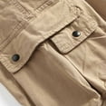 thumbnail image 5 of Handshe Men's Cargo Jogger Pants, Elastic Waist with Drawstring, Solid Color, Outdoor Hiking Sports for Travel and Daily Wear, 5 of 7