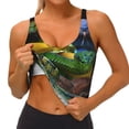 thumbnail image 4 of Lsque Colorful Viper Snake Printed Women'S Sports Bra, Compression, Moisture Wicking, High-Impact Sports Bra For Women,Supportive sports bra-Medium, 4 of 9