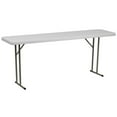 thumbnail image 1 of Table de formation pliante Flash Furniture en plastique blanc granite, 1 of 9