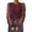 504_Red, variant on Womens Blouse Textured Flower Mesh Long Sleeve Spring Fall Casual Trendy Tops